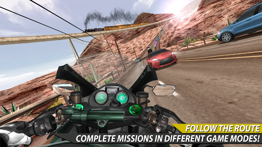 Moto Rider In Traffic — скриншот 1
