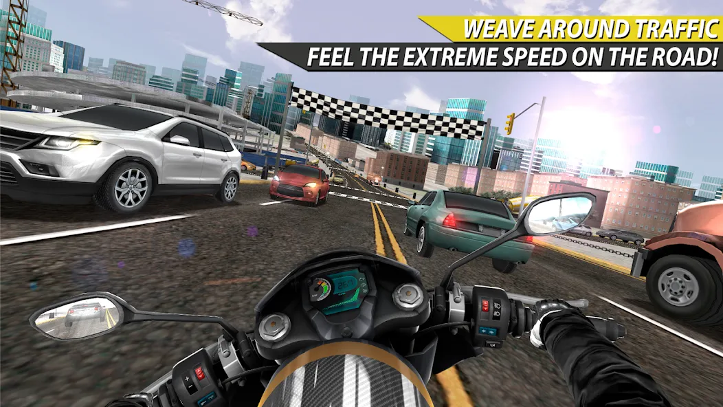 Moto Rider In Traffic — скриншот 2