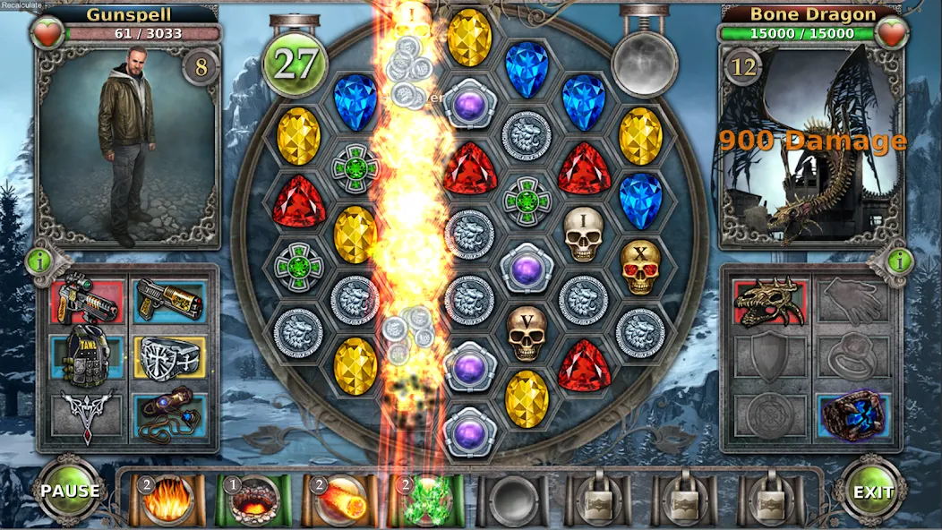 Gunspell - Match 3 Puzzle RPG — скриншот 1 Gunspell - Match 3 Puzzle RPG — скриншот 1