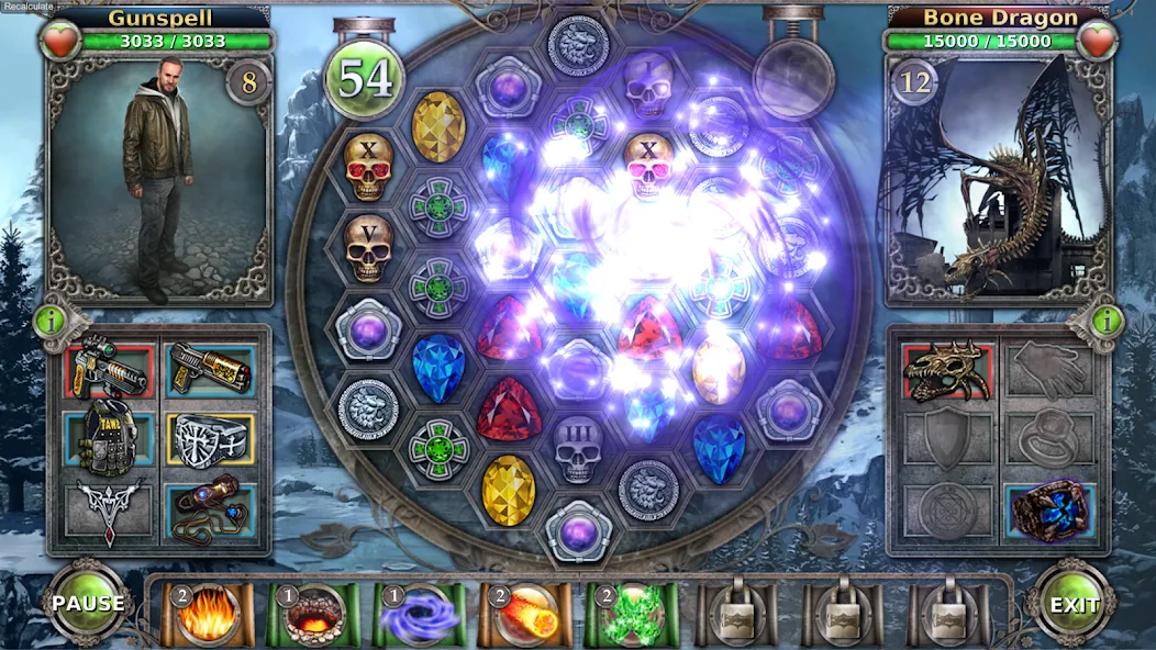 Gunspell - Match 3 Puzzle RPG — скриншот 3 Gunspell - Match 3 Puzzle RPG — скриншот 3