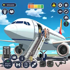 Скачать Airplane Game Flight Simulator — Много денег и всё разблокировано