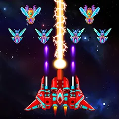 Взломанная Galaxy Attack: Shooting Game на Андроид — Много денег и кристаллов