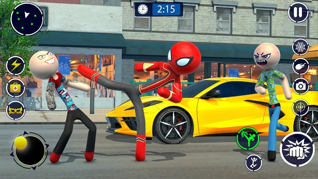 Spider Stickman Rope Hero Game — скриншот 3