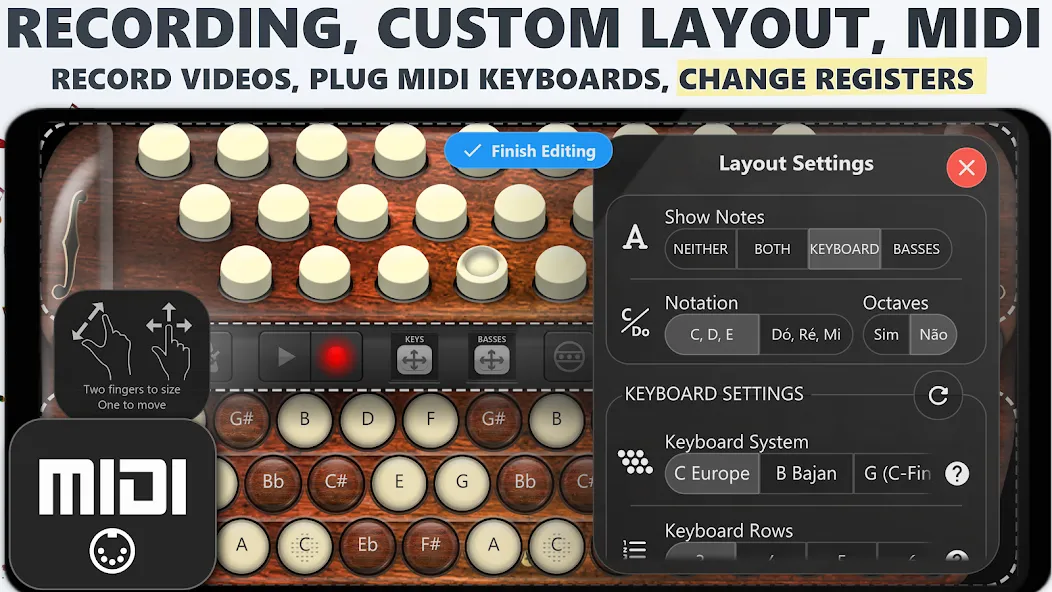 Accordion Chromatic Button — скриншот 5