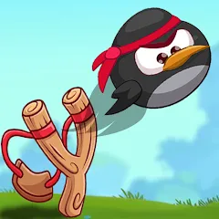 Angry Penguin MOD на телефон — Много денег и кристаллы