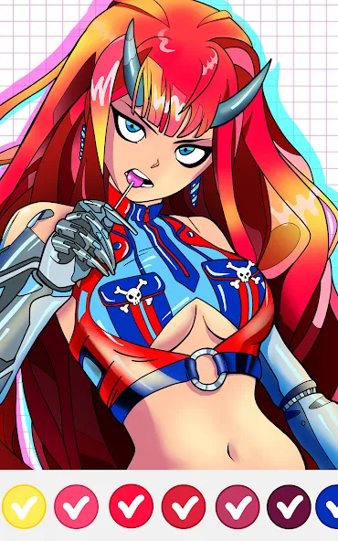 Anime Manga Color by Numbers — скриншот 1