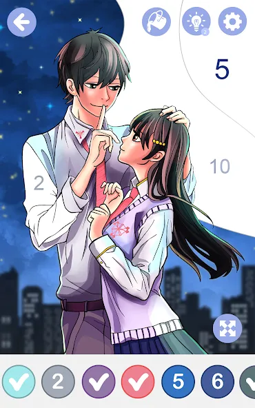 Anime Manga Color by Numbers — скриншот 5