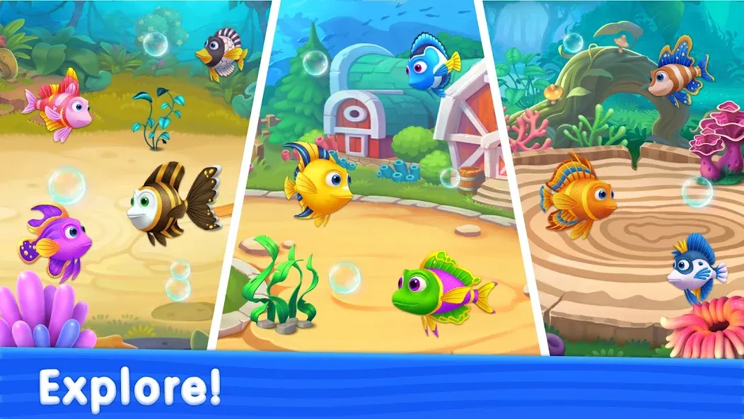 Solitaire TriPeaks: Aquarium — скриншот 3