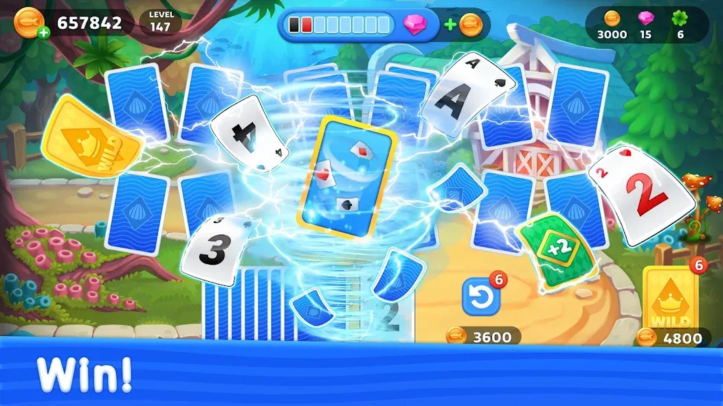 Solitaire TriPeaks: Aquarium — скриншот 5