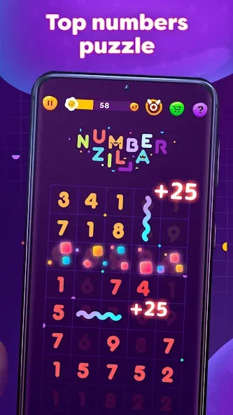Numberzilla: Number Match Game — скриншот 2