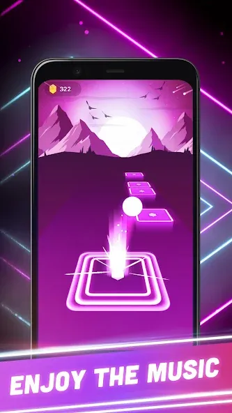 Hop Tiles 3D: Hit music game — скриншот 1