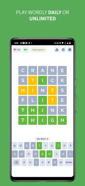 Wordly - Daily Word Game — скриншот 1 Wordly - Daily Word Game — скриншот 1