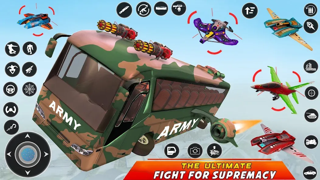 Army Bus Robot Car Game 3d — скриншот 5