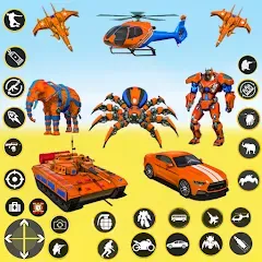 Скачать взлом Spider Mech Wars - Robot Game — Много денег
