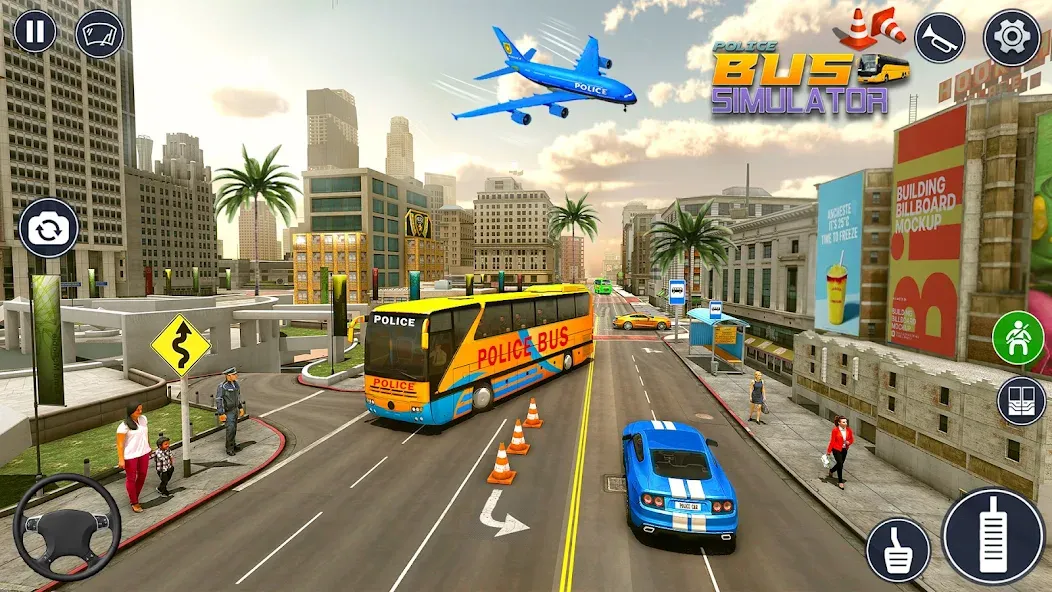 Police Bus Simulator Bus Games — скриншот 4 Police Bus Simulator Bus Games — скриншот 4