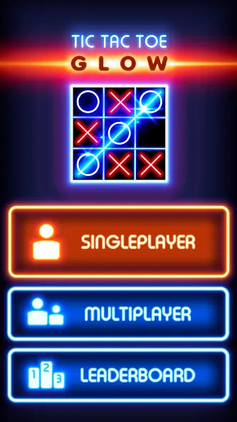 Tic Tac Toe Glow: 2 Players — скриншот 1
