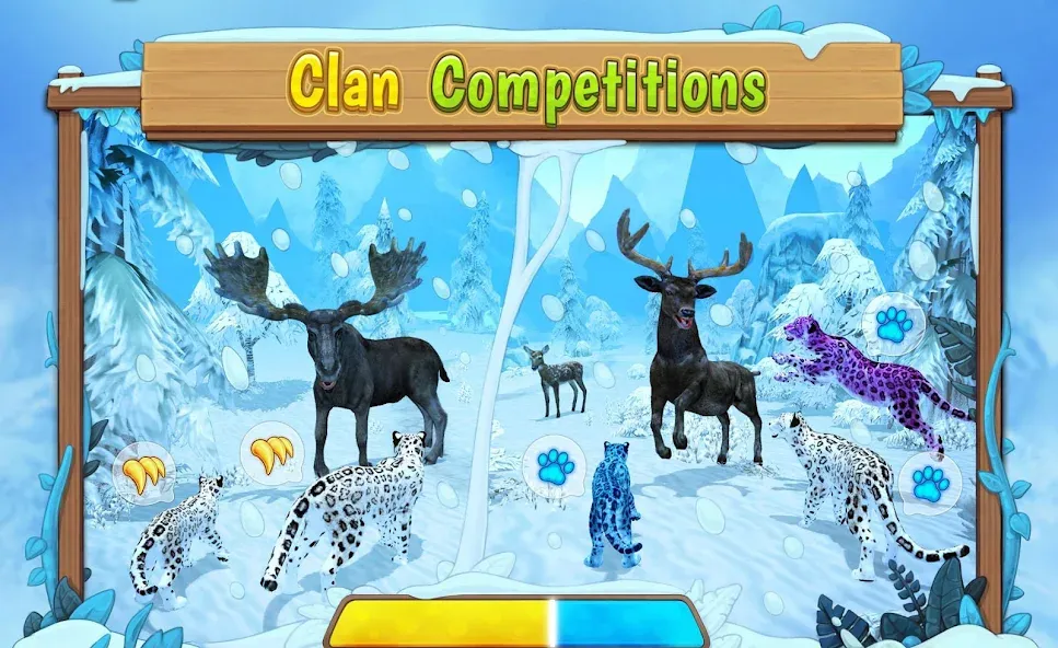 Snow Leopard Family Sim Online — скриншот 5