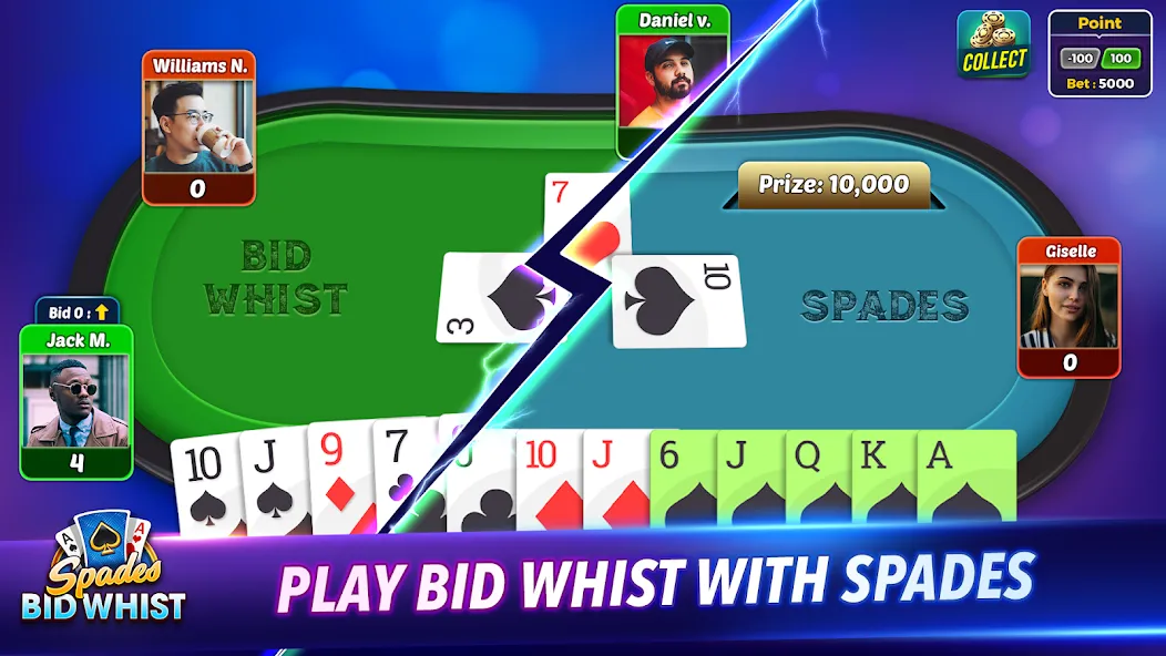 Spades: Bid Whist Classic Game — скриншот 2 Spades: Bid Whist Classic Game — скриншот 2
