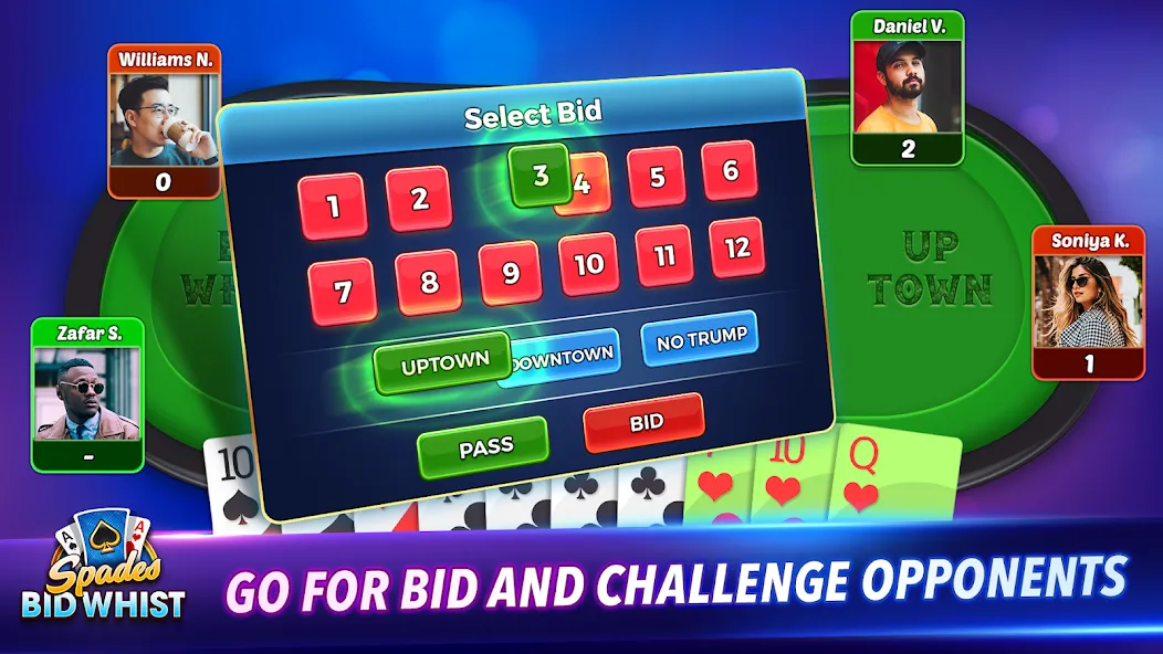 Spades: Bid Whist Classic Game — скриншот 5