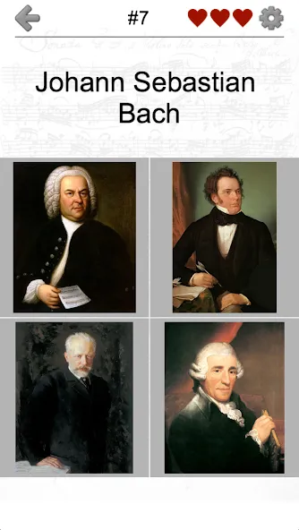 Famous Composers Portrait Quiz — скриншот 2 Famous Composers Portrait Quiz — скриншот 2
