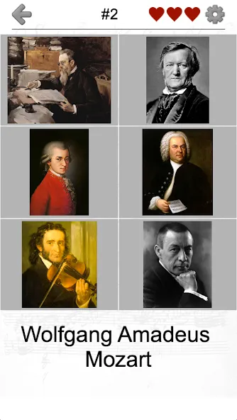 Famous Composers Portrait Quiz — скриншот 4 Famous Composers Portrait Quiz — скриншот 4