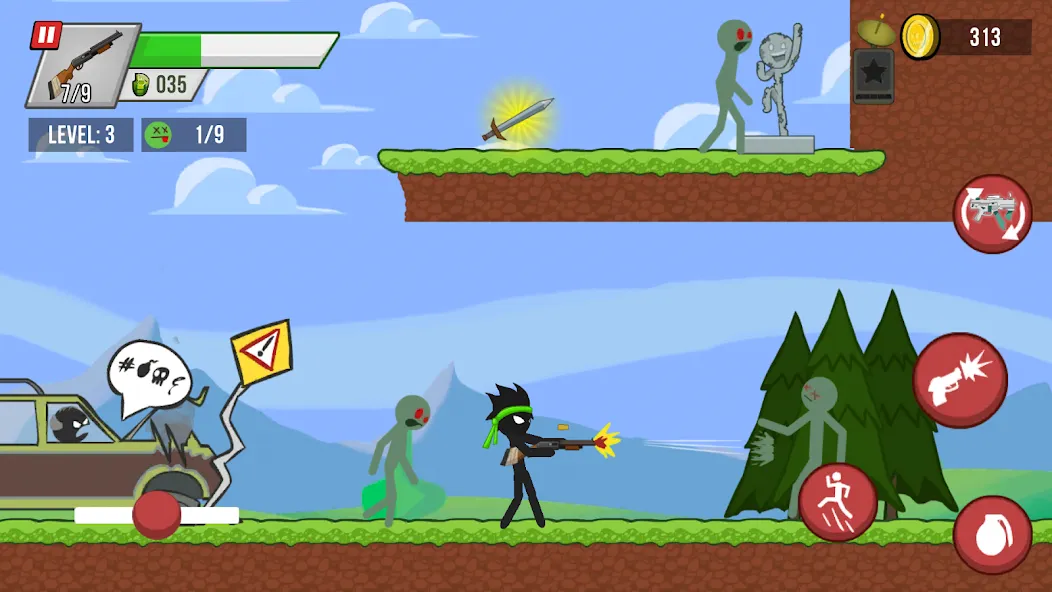Stick vs Zombies — скриншот 1 Stick vs Zombies — скриншот 1