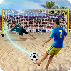 Взломанная Shoot Goal - Beach Soccer Game на Андроид — Много денег