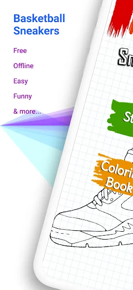 Basketball Shoes Coloring Book — скриншот 1