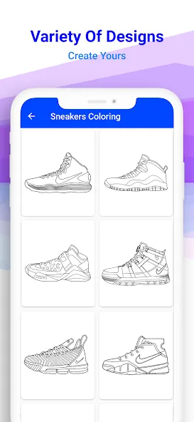 Basketball Shoes Coloring Book — скриншот 3