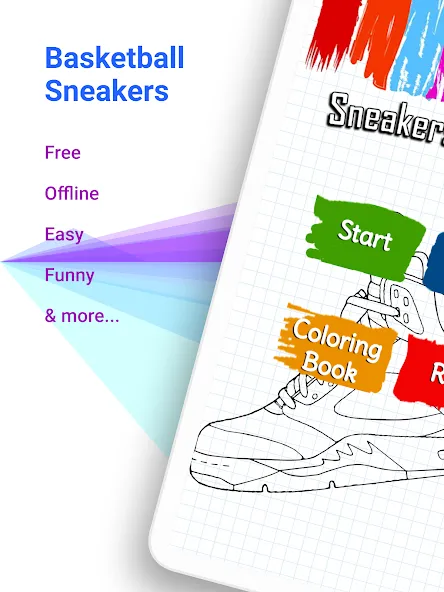 Basketball Shoes Coloring Book — скриншот 5