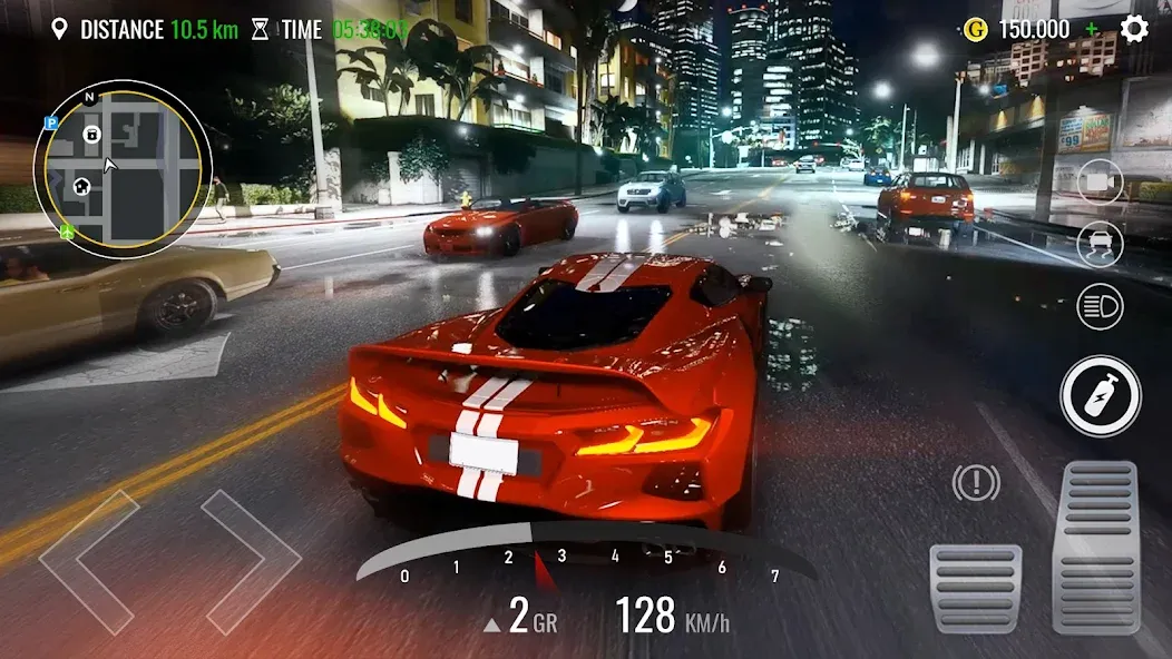 Traffic Driving Car Simulator — скриншот 1