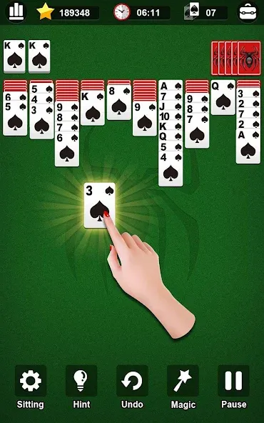 Spider Solitaire — скриншот 1