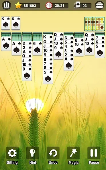 Spider Solitaire — скриншот 3