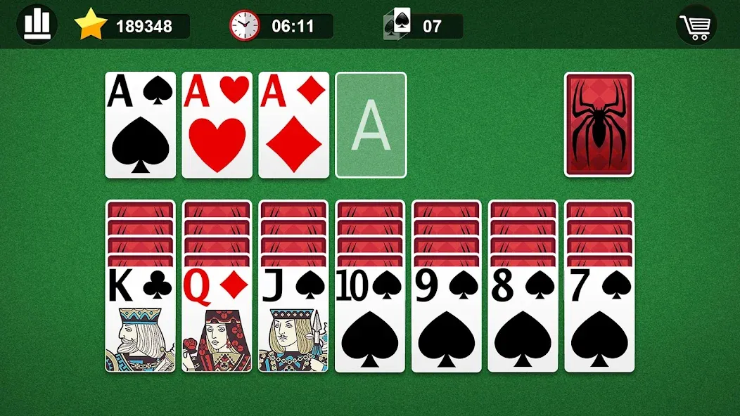 Spider Solitaire — скриншот 4