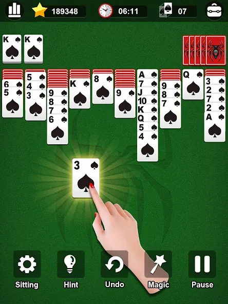 Spider Solitaire — скриншот 5