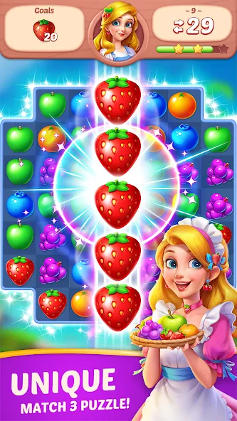 Fruit Diary - Match 3 Games — скриншот 1