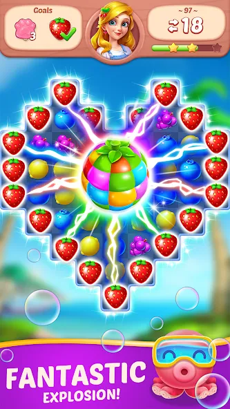 Fruit Diary - Match 3 Games — скриншот 2