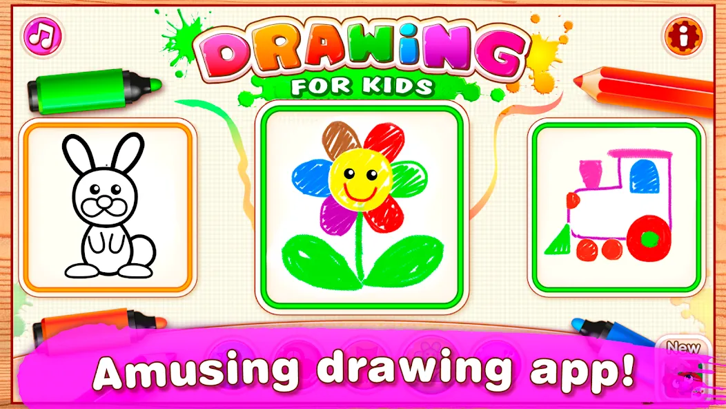Bini Drawing for Kids Games — скриншот 1