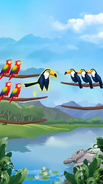 Bird Sort - Color Puzzle — скриншот 4