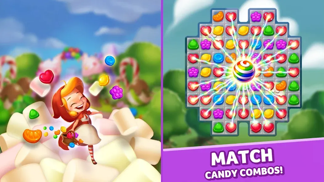 Lollipop & Marshmallow Match3 — скриншот 5