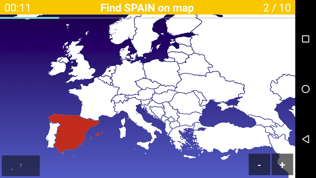 Europe Map Quiz - European Cou — скриншот 1 Europe Map Quiz - European Cou — скриншот 1