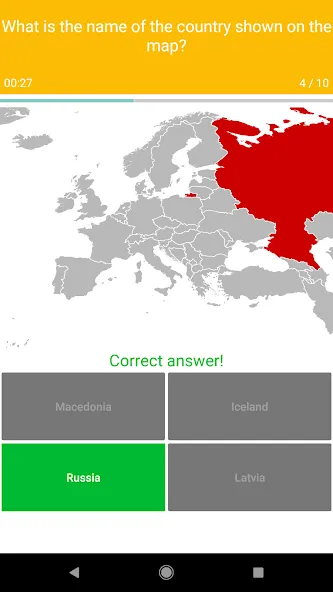 Europe Map Quiz - European Cou — скриншот 3 Europe Map Quiz - European Cou — скриншот 3