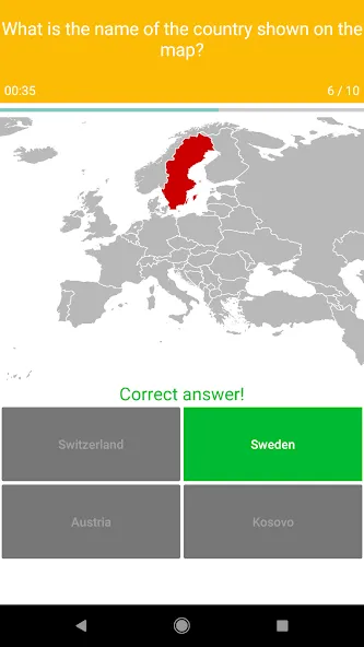 Europe Map Quiz - European Cou — скриншот 4 Europe Map Quiz - European Cou — скриншот 4