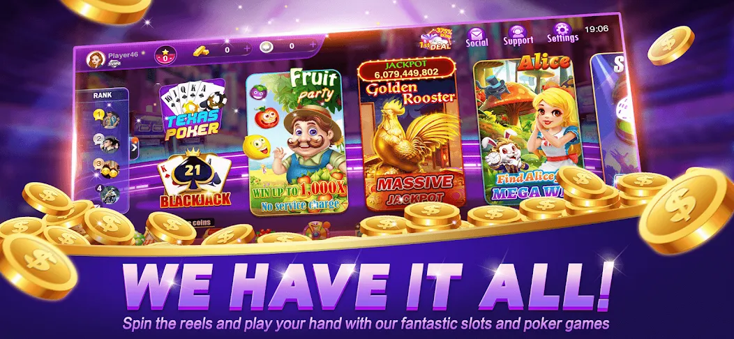 Happy Poker Slots — скриншот 1