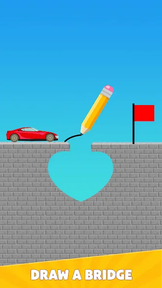 Draw Bridge Puzzle: Brain Game — скриншот 1