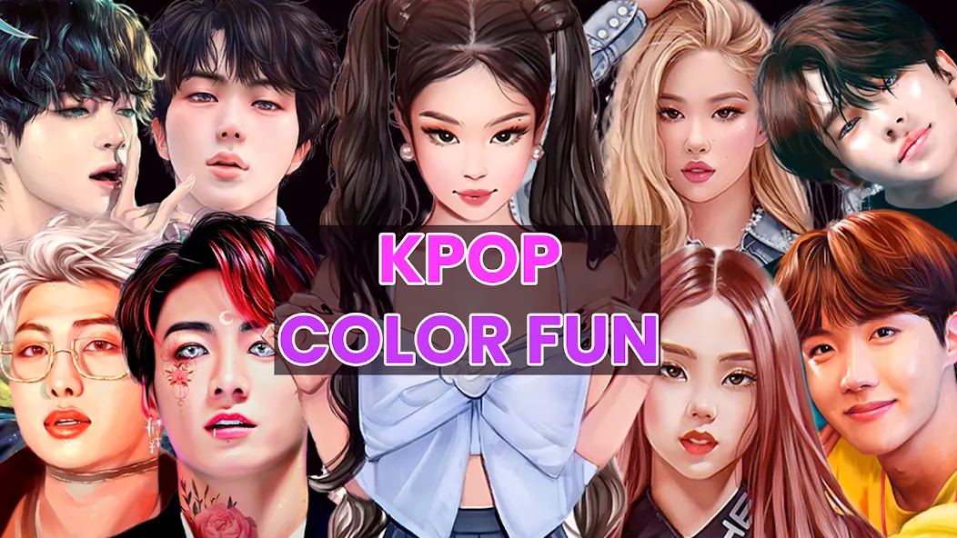 Kpop Paint by Numbers BT21 — скриншот 1 Kpop Paint by Numbers BT21 — скриншот 1