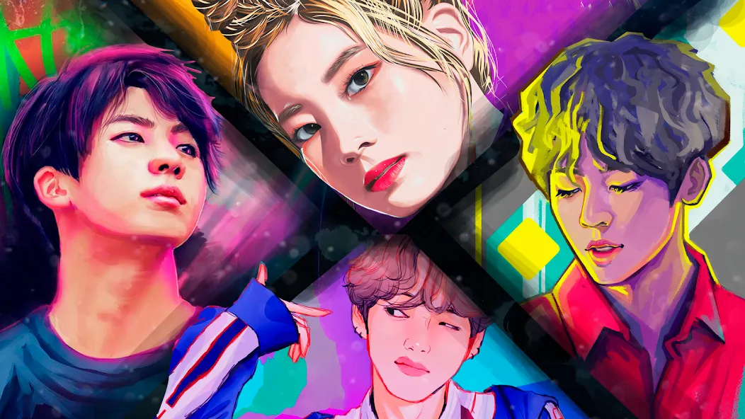 Kpop Paint by Numbers BT21 — скриншот 2 Kpop Paint by Numbers BT21 — скриншот 2