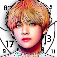 Взлом Kpop Paint by Numbers BT21 — Все картинки разблокированы и без рекламы