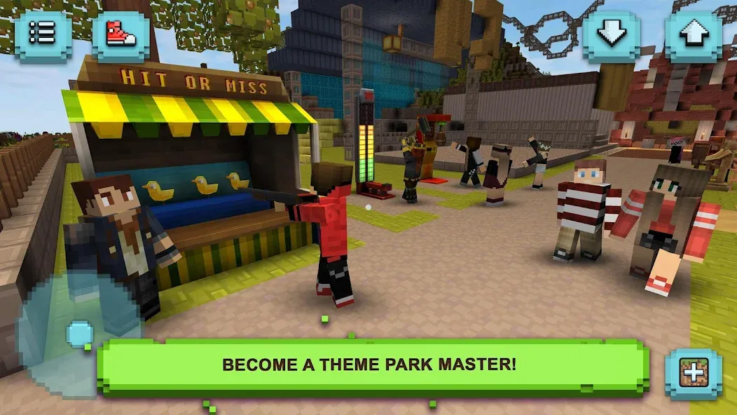 Theme Park Craft: Build & Ride — скриншот 1