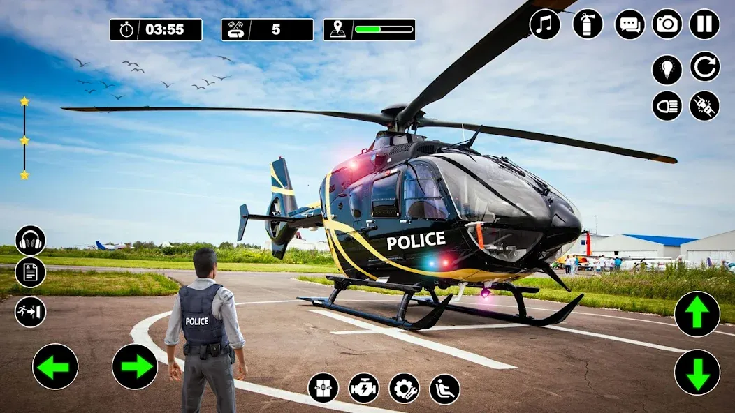 Police Helicopter Chase Game — скриншот 1